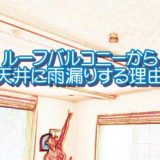ルーフバルコニーから天井に雨漏りする理由