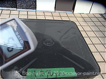 20120年7月10日14時-遮熱塗料実験金属屋根の遮熱塗料